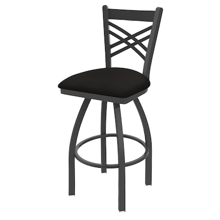 25 Swivel Counter Stool,Pewter Finish,Canter Espresso Seat